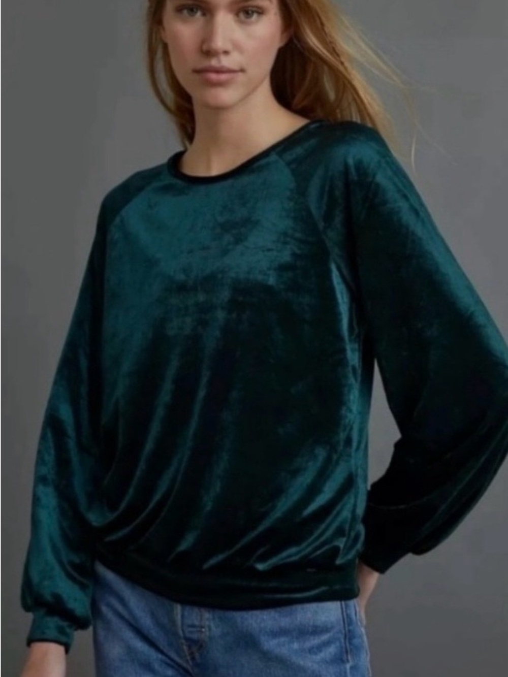 Maeve Candace Velvet Pullover Top